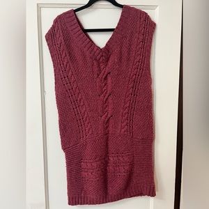 Pink Free People Sweater Vest